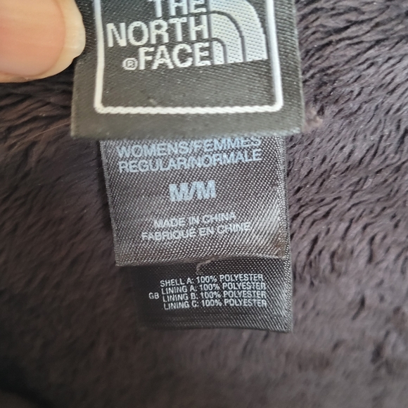 [The North Face] - Black Furry Zip Sweater Jacket Size M - Picture 9 of 9